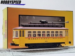 MTH RAILKING MARKET STREET BUMP N GO TROLLEY O GAUGE street car 30-5258 NEW
