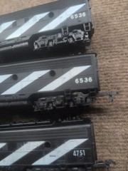 HO AHM Tempo Canadian National #6536ᇛ Zebra F3 Diesel Loco Engine lot of 4