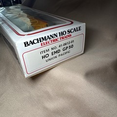 Vintage Bachmann HO Scale EMD GP50 Union Pacific #3258 Train 41-0612-01 Boxed