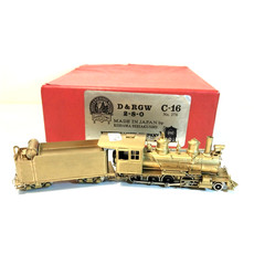 HON3 Westside Model D&RGW 2-8-0 C-16 #278 Brass Locomotive & Tender