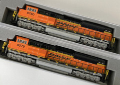 KATO 1768526 1768527 2 LOCO COMBO N SD70ACe BNSF Swoosh 8780 9079 176-8526