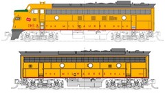 Kato 106-0432 N Milwaukee Road EMD FP7A Diesel Locomotive #96A, #96B (Set of 2)