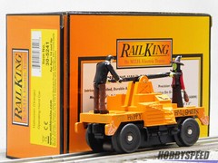MTH RAILKING HALLOWEEN (ORANGE) OPERATING HAND CAR MOW railroad 30-5241 NEW