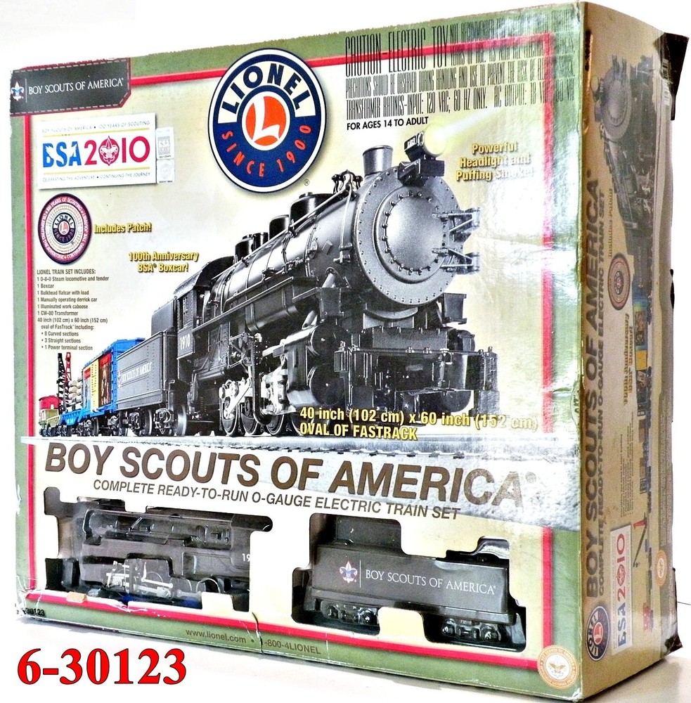 Lionel 6-30123 Boy Scouts of America Freight Set Track/Transformer 2010 LN