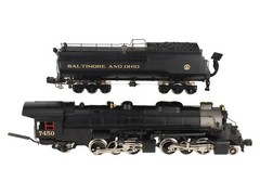 Right-of-Way 5001 O Scale BRASS B&O KK2 2-6-6-2 Steam Locomotive & Tender #7450