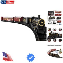 Train Set for Kids 3-12 , Electric Classical Steam Engine Locomotive with Ste…