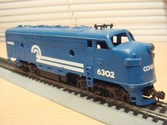 Custom Mantua HO Conrail Diesel Loco 6302 Can Motor Runs+Scale Couplers VG+Deal