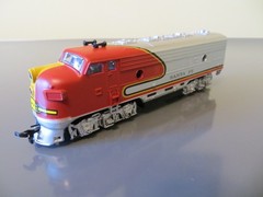HO Bachmann Vintage Lighted Santa Fe Diesel Locomotive-A399