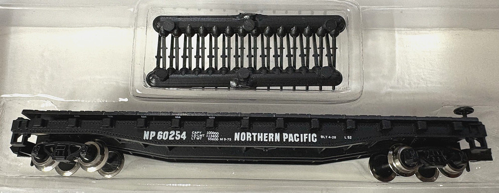 NEW Atlas N-Scale Northern Pacific Flat Car W/Stakes (NP 60254)
