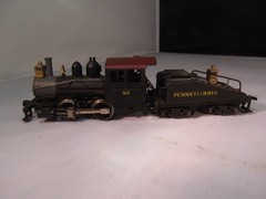 HO Scale 0-4-0 Steam Locomotive #94 and a Tender, passenger, baggage, caboose