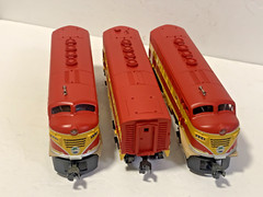 MTH RailKing O-Ga #RK2007L/RK2012B F3 A+B+A Diesel Set Florida East Coast NEW