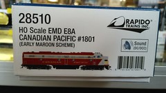 Rapido 28510 HO Scale EMD E8A CP #1801 (Early Maroon Scheme) DC/DCC Sound