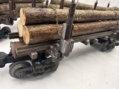 O gauge Custom Designed & Painted, Skeleton Cars with logs . Price Per Car