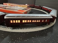VTG Lionel 8101 Chicago & Alton 6 Car O Gauge Red Train Set Sounds Steam Lights