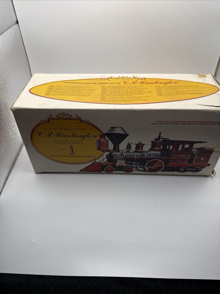 Southern Pacific “C.P. Huntington” No.1 Steam Locomotive AM Radio In Box