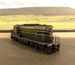 B&O GP7 Deisel Locomotive HO Scale Proto 2000 23243 Baltimore & Ohio Road #743