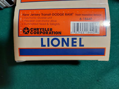 LIONEL #6-18440 NEW JERSEY TRANSIT DOGE RAM TRACK INSPECTION VEHICLE POWERED