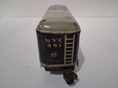 New York Central #551 Tin Litho Coal Tender, O Gauge Vintage
