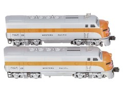 Lionel 2355 Vintage O Western Pacific F-3 AA Diesel Locomotives w/Repro Shells