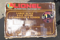 Lionel 8-85103 G Scale AT&SF 4-4-2 Steam Locomotive & Tender LN/Box