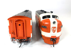 Athearn Genesis HO G22843AB EMD Demonstrator F7A Diesel 1950C&B- DCC/ Sound