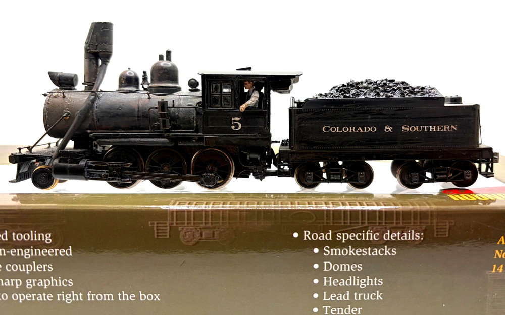 HO ROUNDHOUSE 2-6-0 STEAM LOCOMOTIVE COLORADO & SOUTHERN #5 DCC SOUND CUSTOMIZED
