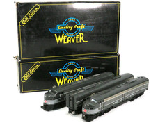 Weaver E-8 #4036 #4037 #4100 New York Central Diesel Locomotive ABA set, O Gauge
