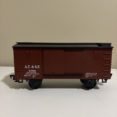 Eztec Scientific Toys G Gauge Box Car Train Union AT&SF 6789 Sliding Doors!