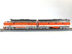 Athearn Genesis HO G22843AB EMD Demonstrator F7A Diesel 1950C&B- DCC/ Sound