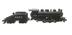 N Bachmann 50552 0-6-0 ATSF Loco & Slope Back Tender #3283 w/case (Tested)rapido
