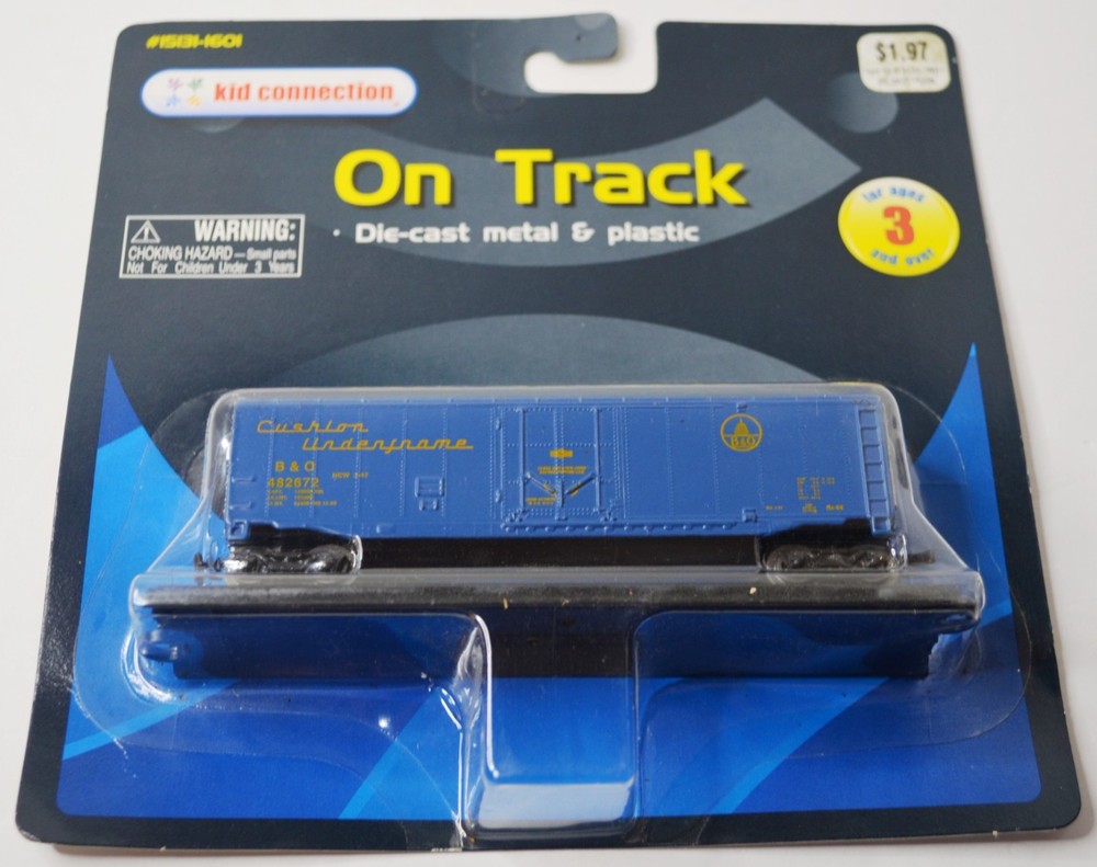 KID CONNECTION ON TRACK B & O BOX CAR 1601 DIE CAST TRAIN NEW SEALED
