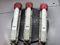Set of 3 – HO Rivarossi Santa Fe U25C Diesel #350 – 1 works, 2 need repair