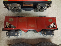 LIONEL STANDARD COAL TRAIN black 318E 516 516 516 and red/black Caboose 50/50