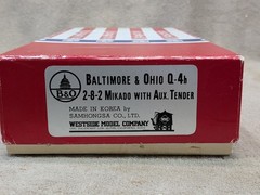 Westside Models B&O Baltimore & Ohio Q-4b 2-8-2 w/ Aux Tender READ DESCRIPTION