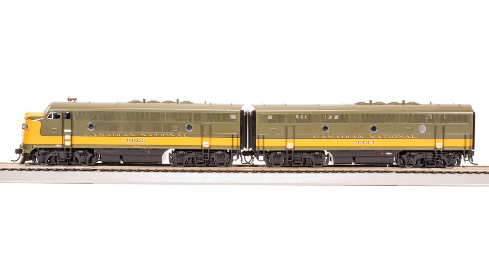 Broadway Limited 8161 HO CN EMD F3 A/B Olive Green & Gold 9003/9004