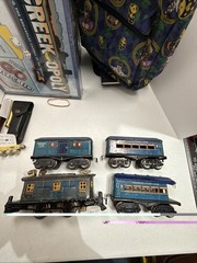 American Flyer 3013 Loco O Prewar Bluebird Set & 3 Pass. Cars Read!!!