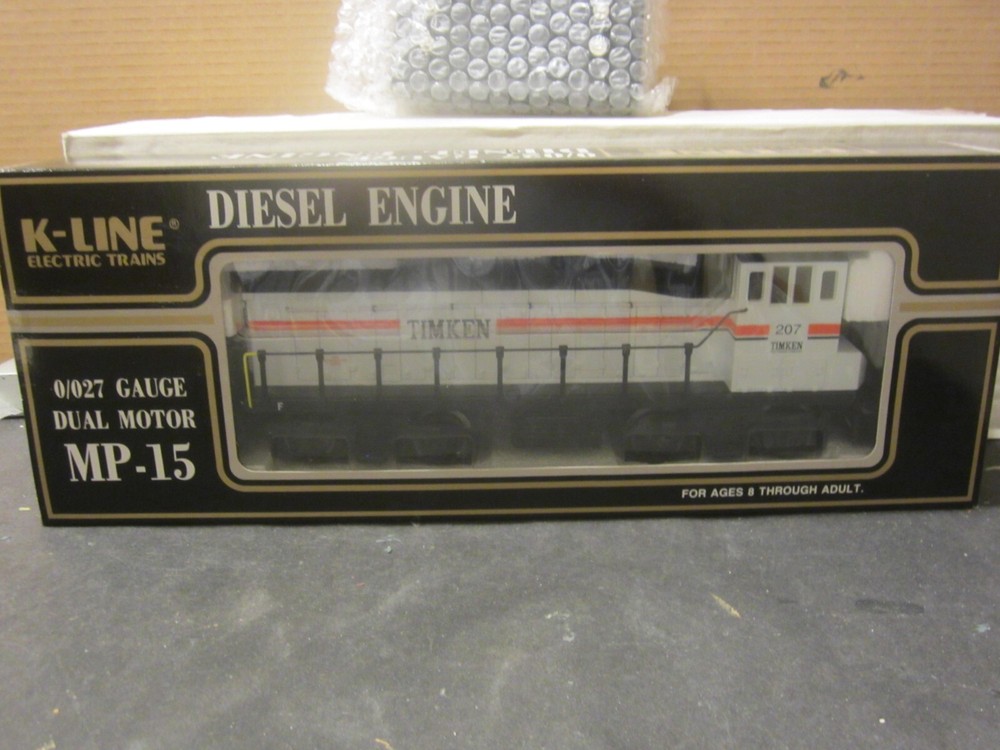 K-Line SET LOT TIMKIN MP-15 Diesel Switcher 2 tank cars and 1 boxcar