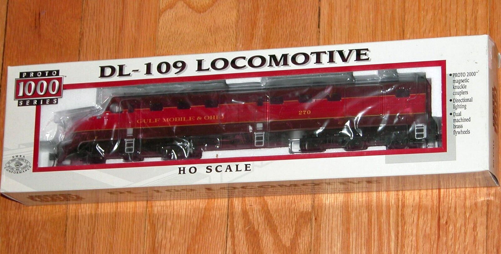 HO LIFE LIKE PROTO 1000 30578 DL-109 LOCOMOTIVE GULF MOBILE & OHIO GM&O # 270