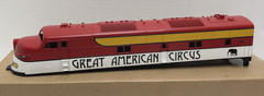 MTH RAILKING GREAT AMERICAN CIRCUS E-3 A-UNIT DIESEL LOCOMOTIVE SHELL ONLY – LN