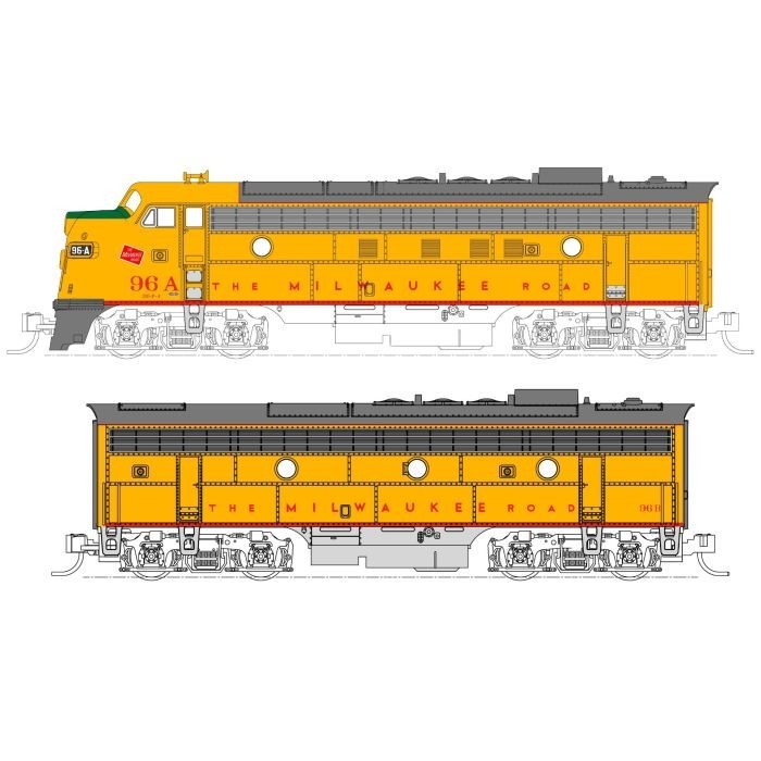 KATO N GAUGE #1060432 N EMD FP7A/B 96A/B SET Milwaukee Olympian Hiawatha~NEW