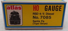 Atlas 7085 HO Santa Fe “Tiger Stripe” RSD 4/5 Diesel Locomotive #2138 EX/Box