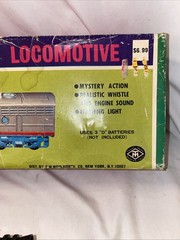 Vintage MT Japan Tin Litho Santa Fe Diesel Train Battery Operated Loco Woolworth