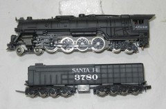 N Bachmann #58153 Santa Fe 4-8-4 Steam Locomotive #3780 w/ Tender LNIB see video