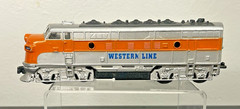 Classic Loco Powerful Pull Back~Western Lines Diesel Engine Train~1620 Toysmith