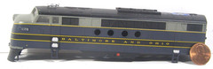 Unknown Brand Model RR Baltimore & Ohio Diesel Engine Shell Glue on Roof TZ5