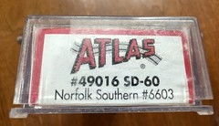 Atlas N Scale #49016 SD-60 Locomotive Norfolk & Southern #6603 DCC Ready NY
