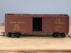 Vintage HO Scale Model Railroad Car Union Pacific Box Sliding Doors U.P. 186028