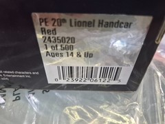 LIONEL 2435020 POLAR EXPRESS BURGANDY WIND UP HAND CAR 1 OF 500 NEW