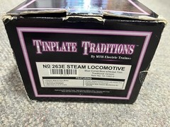 + MTH O Gauge Tinplate Two Tone Blue Comet 263E Steam Locomotive Traditional *ST
