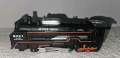 North Pole Express Train Locomotive Engine Black Motorized Read NPE 1 Fleet